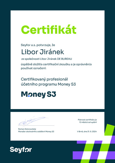 Certifikovaný profesionál Money S3 2024